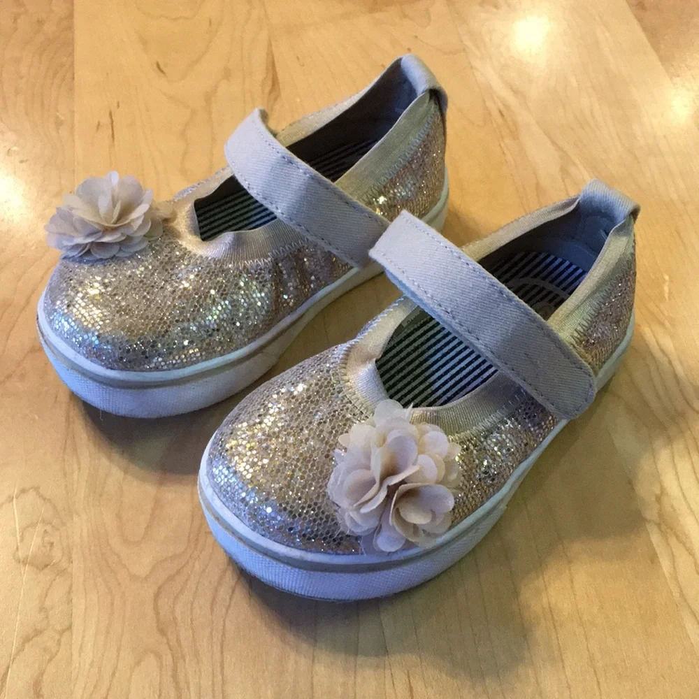 Wonder Nation Glitter Sparkly Mary Jane Shoes